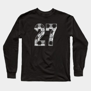 Soccer Number 27 Soccer Jersey #27 Soccer Mom Player Fan Long Sleeve T-Shirt